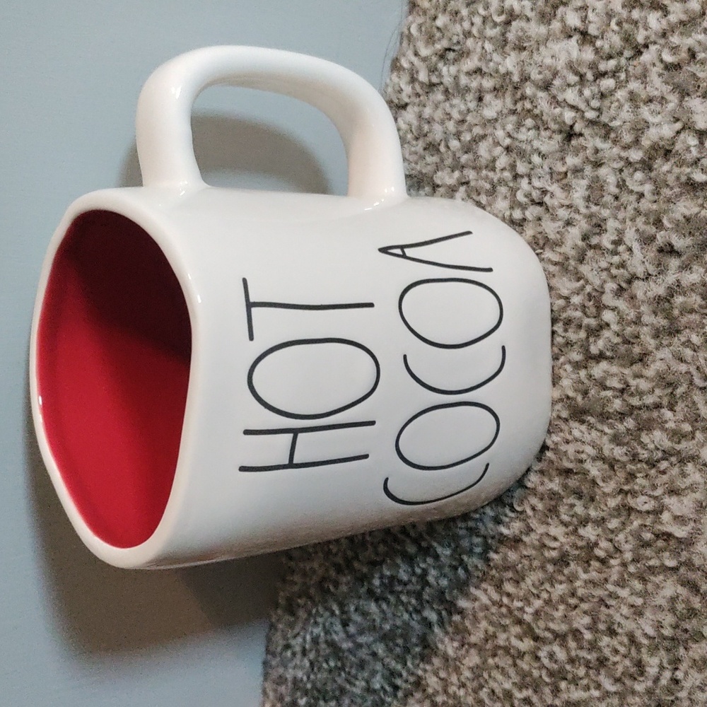 Rae Dunn Hot Cocoa White Mug w/ Red interior